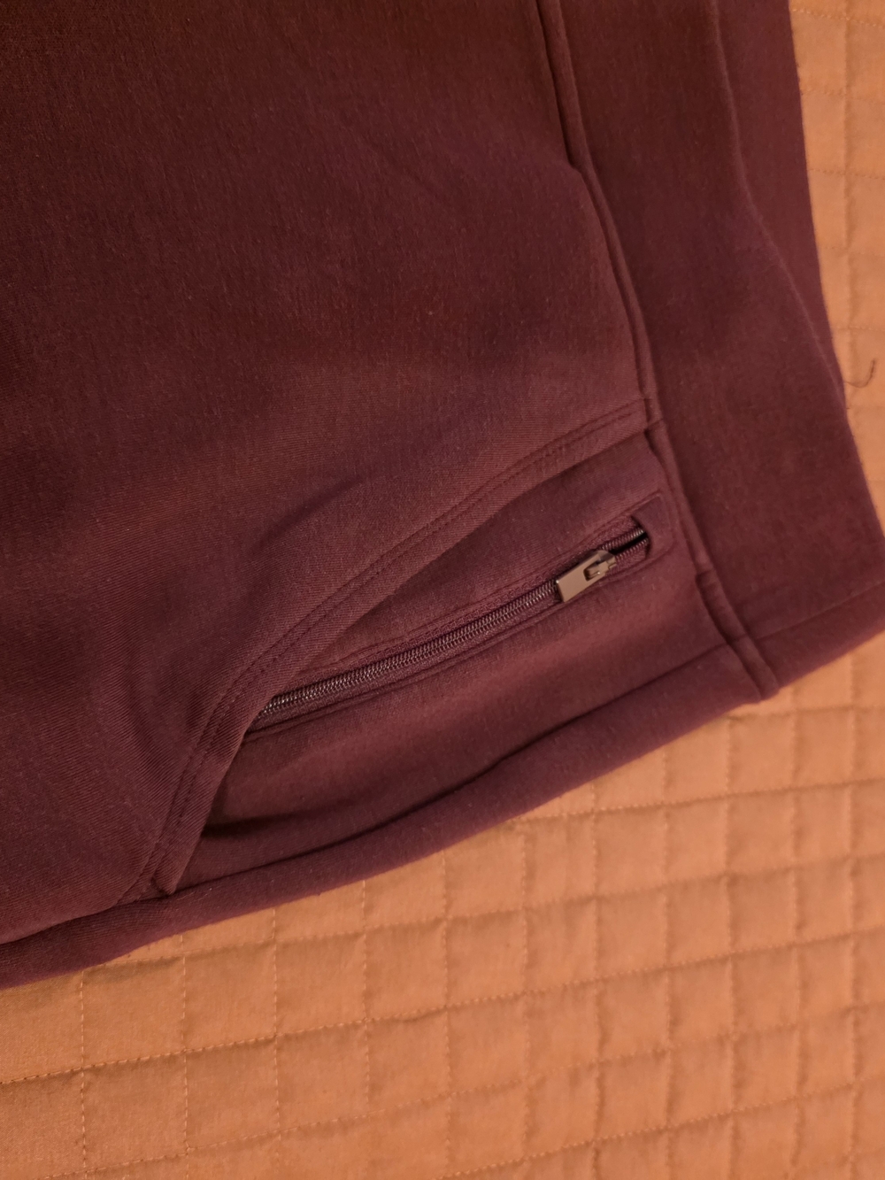 Chico's Deep Wine Half-Zip Pullover & Joggers Set - Picture 4 of 5